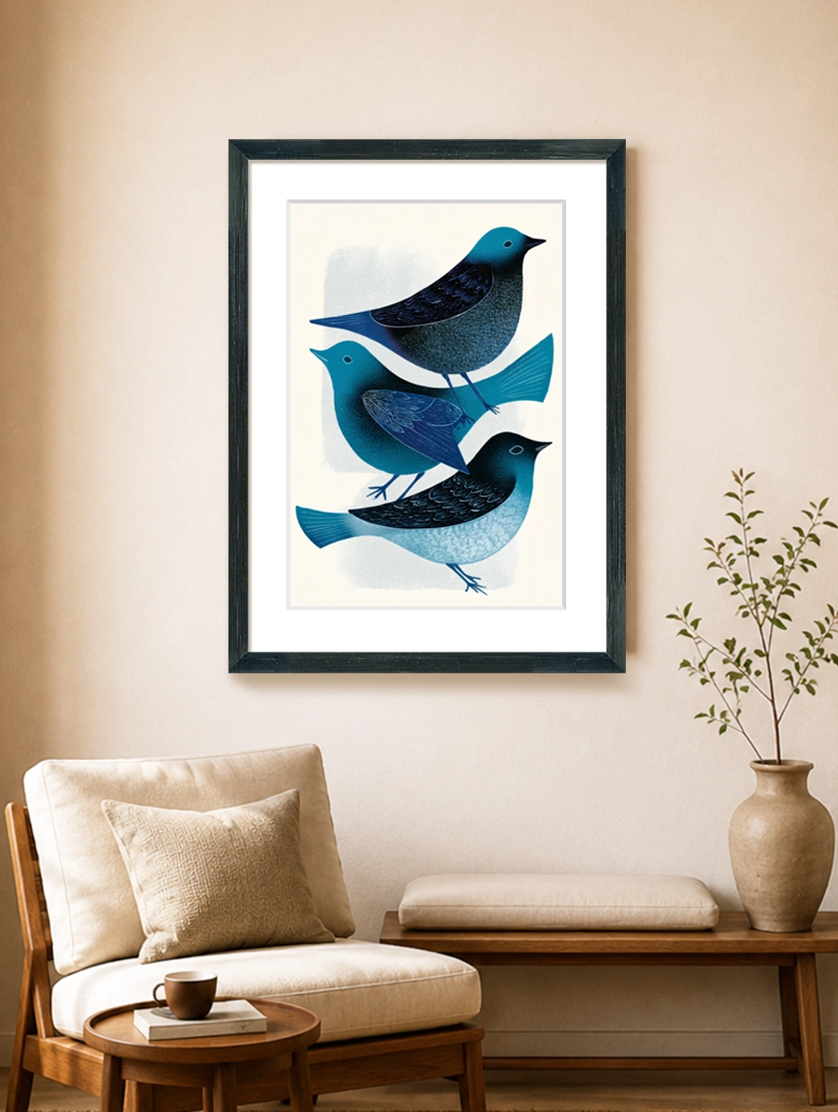 Three Little Blue - Hover